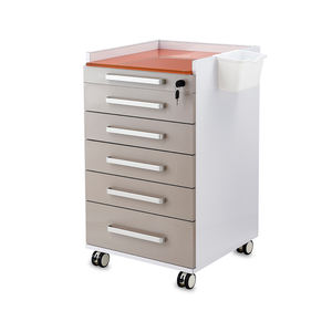 प्लेट दंत चिकित्सा क्लिनिक संयोजन कैबिनेट पोर्टेबल मोबाइल दंत कैबिनेट 5 बैरल दराज के साथ ग्लास - Product Image 1