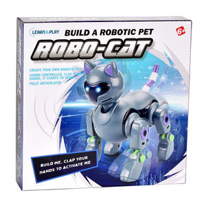 DIY gato robot de juguete para los niños la montado robot de juguete con sonido luz separar robot - Product Image 6