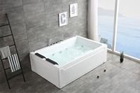 Baignoire de massage à remous autoportante intérieure moderne et luxueuse pour 2 personnes, baignoire portable de haute qualité, accessoire de vidange, hôtels