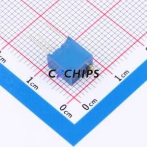 Résistance/potentiomètre réglable 3266W-103-LF, composant traversant (THT)-3P, 6,8x4,7 mm, résistance 10 kOhm, 10 %, 500 mW, 250 ppm/ ℃ - Product Image 2