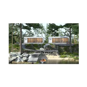 Contenedor prefabricado Literas Casas de campo Bungalows Tiny Apple Cabin Pod Prefab Modular Home Capsule Room Hotel Resort
