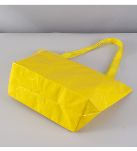 תיק קניות אקולוגי, ניתן למחזור, עמיד למים, עם אפשרות להדפסת לוגו בהתאמה אישית, עשוי פוליפרופילן ארוג ומצופה - Product Image 4