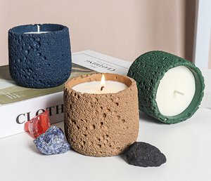 Bocaux à bougies cylindriques en béton miniatures, design simple, étiquette personnalisée, vente en gros, conteneurs vides, couleur personnalisée - Product Image 6
