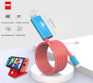 Nhà máy OEM ODM 2M USB C để <span class=keywords><strong>HDMI</strong></span> cáp với PD Power Adapter Loại C để cho <span class=keywords><strong>HDMI</strong></span> <span class=keywords><strong>4K</strong></span> 30Hz HD màn hình VGA kết nối Loại chuyển đổi - Product Image 2