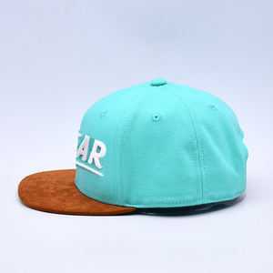 Comfortable Faux Velvet Two Tone 3D Embroidered Custom Snapback Cap Snapback <b>Hats</b> Snapback Cap - Product Image 2
