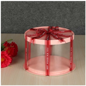 Boîtes à gâteaux bleues écologiques personnalisées avec logo imprimé, nouveau design, pour mariage, vente en gros, avec fenêtre - Product Image 3