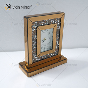 Nuovo Disegno WXMC-077 di Cristallo Marrone di Lusso Specchio Rettangolo <span class=keywords><strong>Orologio</strong></span> <span class=keywords><strong>Da</strong></span> <span class=keywords><strong>Tavolo</strong></span> - Product Image 4