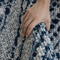 Tapis bouclé tufté en mélange laine et polyester, lavable, antidérapant, sur mesure pour usage domestique, texture profonde, en stock, 4m, ignifuge