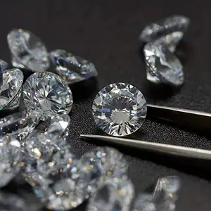 Diamantes brutos cultivados em laboratório de alta qualidade, os melhores diamantes redondos para joias finas