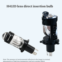 Ampoule de phare LED H4 24V 35W (faisceau bas) 55W (faisceau haut) avec ventilateur turbo et lentille de mini-projecteur, 6000 lm 6000K