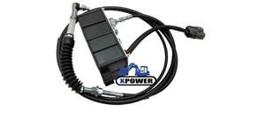 New XPower 523-00008 Crawler Excavator <b>Throttle</b> Motor 2.2M Single <b>Cable</b> 5 Pins DX300LCA Solar 340LC-7 340LC-V 420LC- DH500-7 - Product Image 3