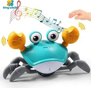 Induction Cute Sensing Walking Crawling Baby Toy Educational Interactive Electric Runaway Crab