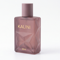 Flacon de parfum de luxe 50 ml en verre carré vide avec atomiseur et boîte, personnalisable avec logo pour ligne de parfums