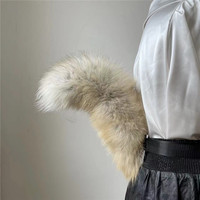 Vente en gros de queues de renard en fourrure synthétique pour filles et adultes, grandes queues de renard en cristal de 40 cm, pas chères, pour la décoration