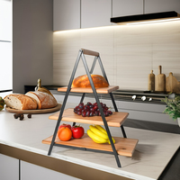 Support à gâteau rustique en bois et supports de présentation pour gâteau et cupcakes, ensemble combiné