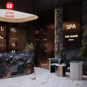 Muebles de Exhibición de Diseño Artístico para Hoteles de Lujo Personalizados, Sofás Elegantes para Recepción, Mostradores de Bar Modernos - Product Image 5