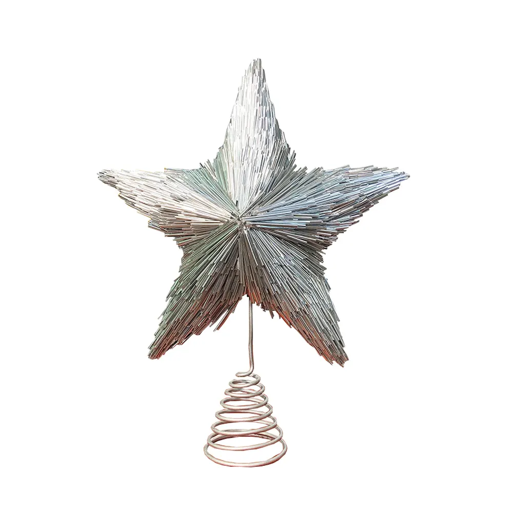 Hot selling Christmas Tree Top Plastic five-pointed star 20cm arboles de navidad Christmas star