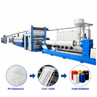 Ligne de production automatique de cordes d'emballage en PP, machine à fabriquer des ficelles en plastique