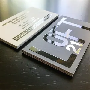 Benutzer definierter Druck Name Hochwertiges dunkelgrünes Kunstdruck papier Dicke UV-geprägte geprägte Goldfolie Dicke Visitenkarte