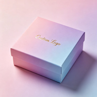 Elegante Scatola in Cartone Personalizzata con Logo Stampato in Lamina, Guscio Rigido Quadrato