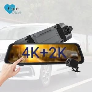 CareDrive 4K 1080P Hd 360 degrés 3 enregistrement enregistreur de conduite Gps piste rétroviseurs extérieur caméra de voiture