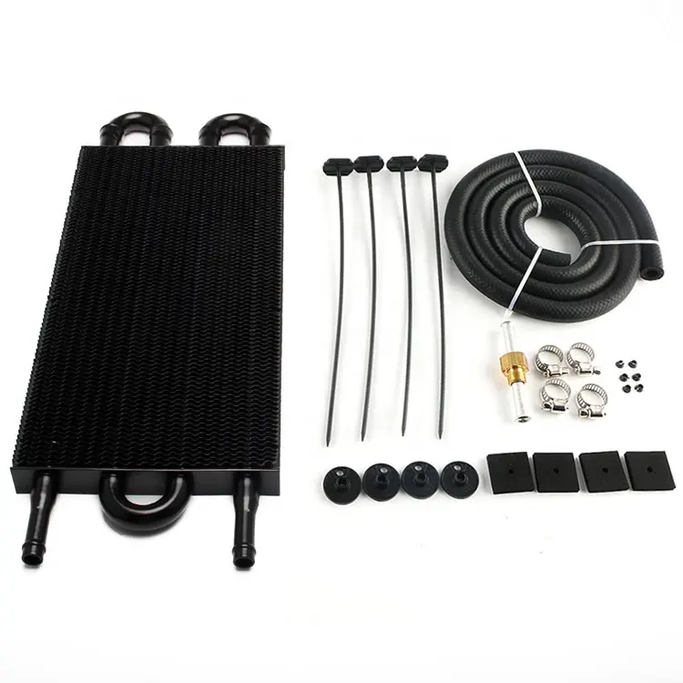 Diskon Besar Pendingin Oli Transmisi Jarak Jauh Aluminium Universal 4 Baris 6 Baris 8 Baris Kit Konverter Radiator Manual Otomatis TOC-1001