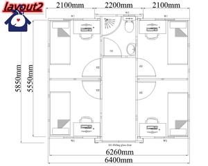 Casa de contenedores prefabricada expandible de 40 pies Casa de contenedores expandible de 40 pies con baño completo - Product Image 2