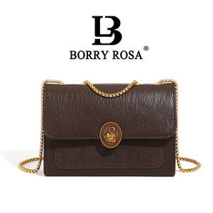 Sac fourre-tout <span class=keywords><strong>de</strong></span> <span class=keywords><strong>luxe</strong></span> pour femme style vintage français BORRY ROSA en PU imperméable avec fermeture éclair, design simple et bandoulière chaîne - Product Image 1