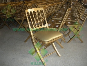Or blanc Bois <span class=keywords><strong>Chaise</strong></span> <span class=keywords><strong>Pliante</strong></span> <span class=keywords><strong>Napoléon</strong></span> Pour Mariage Hôtel - Product Image 3