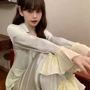 ชุดนอนแขนยาวผ้าเนื้อนุ่มสไตล์ใหม่สำหรับผู้หญิง ชุดนอนผ้าไหมน้ำแข็งรุ่นล่าสุดจากโรงงานสำหรับผู้หญิง - Product Image 5