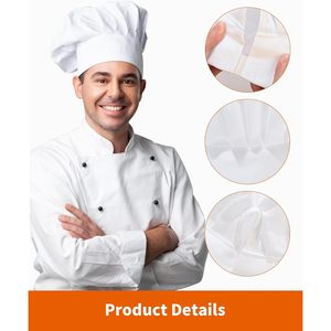 Chapeau de chef Xeoxarel, réglable, en coton élastique, unisexe, pour la cuisine, la cuisson, pour adultes, enfants, restaurant, bar - Product Image 6