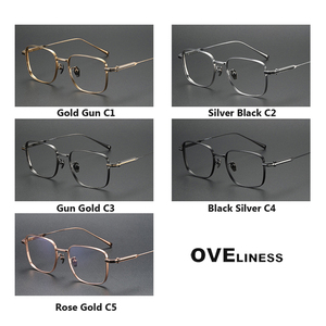 Montura de gafas de titanio puro para hombre, gafas cuadradas, novedad de 2024, monturas de gafas graduadas ópticas completas clásicas para hombre - Product Image 5