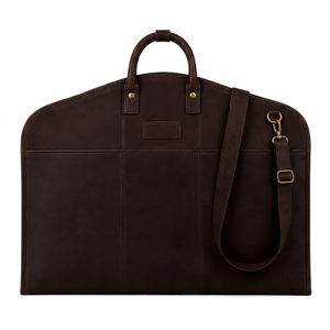 Porte-veste de qualité supérieure en cuir véritable avec fermeture éclair robuste, sac de voyage pour vêtements, sac de voyage d'affaires LSC-0025 - Product Image 1