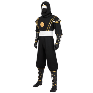 Costume da Cosplay Personalizzato dei Mighty Morphin <span class=keywords><strong>Power</strong></span> <span class=keywords><strong>Rangers</strong></span> Black Ninja per Halloween, Eventi e Spettacoli - Product Image 2