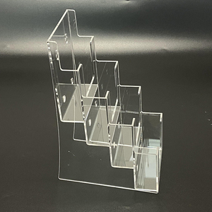 Treo tường hoặc máy tính để bàn Acrylic <span class=keywords><strong>Brochure</strong></span> chủ <span class=keywords><strong>4</strong></span> túi rõ ràng văn học <span class=keywords><strong>Rack</strong></span> hiển thị cho tờ rơi, tờ rơi, và Catalog - Product Image 1