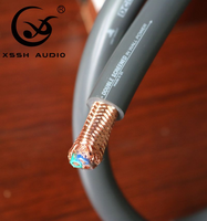 Câble d'alimentation audiophile haut de gamme : Câble d'alimentation CA YIVO DIY/OEM 14 mm, connecteur mâle US 3 broches + connecteur femelle IEC en fibre de carbone