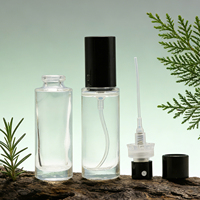 Mini Botella de Perfume de Vidrio Redonda de Lujo Personalizada, Vacía, de 10 ml, con Tapa de Aluminio y Sellado a Presión, para Viaje