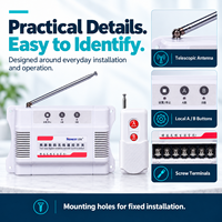 Sakelar Kontrol Jarak Jauh RF Nirkabel 2 Saluran AC 75-400V 315MHz dengan Remote A/B untuk Kontrol Pencahayaan dan Peralatan