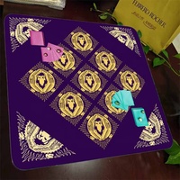 Nappe de Tarot personnalisée faite à la main moderne rayé et floral nappe de cartes d'art pliable tapis pour la maison et le mariage nappe de cartes de Tarot