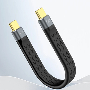 AWELL 240W Type-<b>C</b> to Type-<b>C</b> FPC Flat <b>Cable</b> 40Gbps Data Transfer 8K@60Hz Video PD Fast Charging Short Flexible <b>Cable</b> - Product Image 2