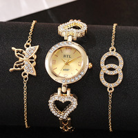 Ensemble de montres-bracelets en alliage de quartz écologiques pour femmes, cadran à aiguilles, petit cadran tendance, bijoux, tendance TikTok
