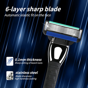 Rasoir système pour hommes à lame à trois couches de vente chaude avec rasoir de voyage remplaçable à lame à six couches - Product Image 5