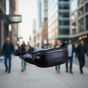 Oem Odm Lightweight Pu Leather Waist Bag 8 Inch Zipper Closure Waterproof Outdoor <b>Travel</b> Daily Use Stylish Design - Product Image 2