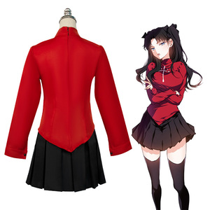 Nouvelle mise à jour : Costume de cosplay Fate <span class=keywords><strong>Stay</strong></span> <span class=keywords><strong>Night</strong></span> Tohsaka Rin, ensemble jupe rouge et noire, tenue de carnaval unisexe, robes de jeu de rôle - Product Image 2