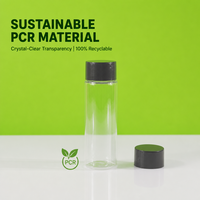 Bouteilles en plastique transparentes PET de 60 ml à large ouverture, vides, pour emballages de capsules, soins de la peau, pilules