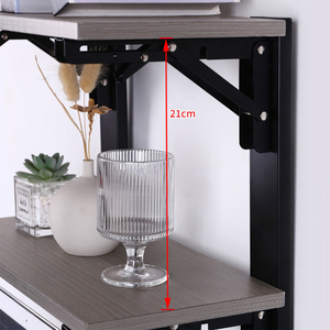 Soporte de Escritorio Plegable sin Perforaciones para Computadora, Estante Colgante de 2 Niveles con Abrazadera para Almacenamiento - Product Image 3