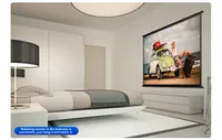 Pantalla Eléctrica de Pared Vidda PS100 de 100 Pulgadas 16:9 con Borde Antirrollos, Control Remoto, Proyector Láser Tricolor PET