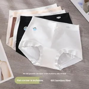 Braguitas Boxer de Fibra de Bambú 60S para <span class=keywords><strong>Mujer</strong></span>, Térmicas, Sin Costuras, Antibacterianas, Transpirables, Talla Grande, 100 kg, Largas - Product Image 2