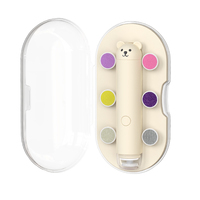 Household Baby Nail Trimmer USB Rechargeable LED Lighting Magnifier Anti-Scattering Nail Clipper for Kids Adults