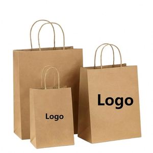 2026 New RC Custom Eco-friendly <b>Biodegradable</b> Reusable Shopping Kraft Paper Bags for Gift Birthday with logo Printed - Product Image 3